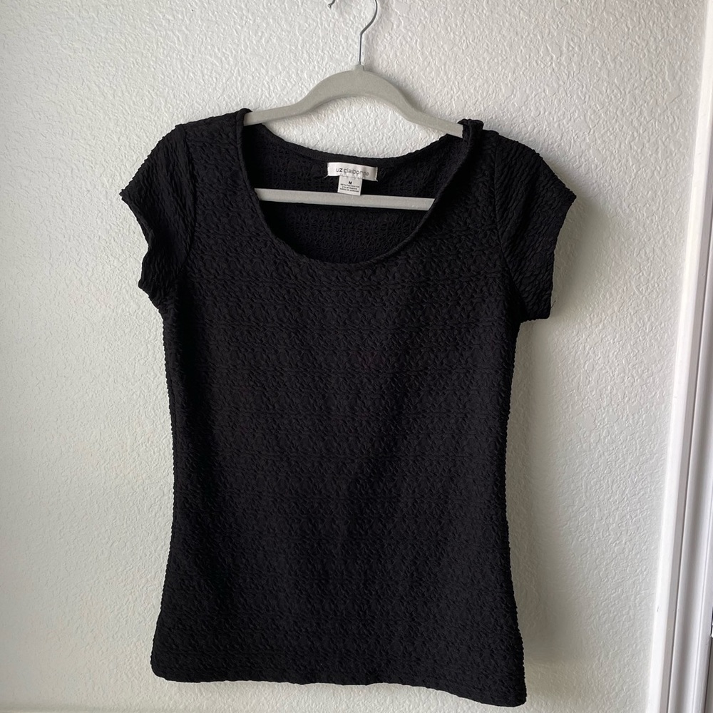 Liz Claiborne black color, medium size top for women